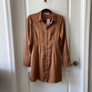 Abercrombie Long-sleeve Satin Dress